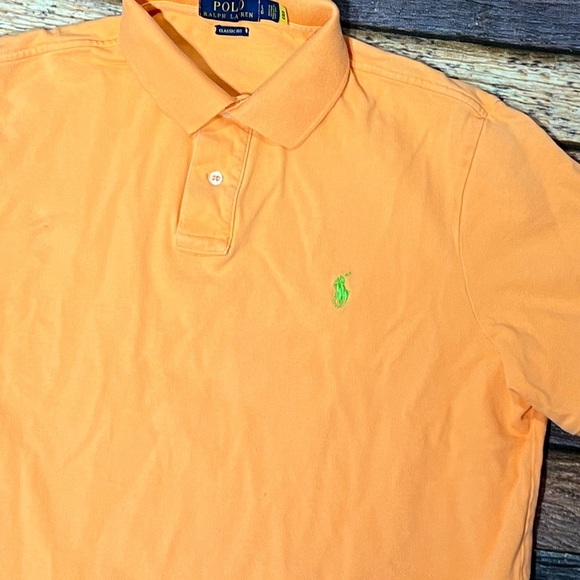 Polo by Ralph Lauren Men's Orange Polo Shirt - Picture 3 of 5